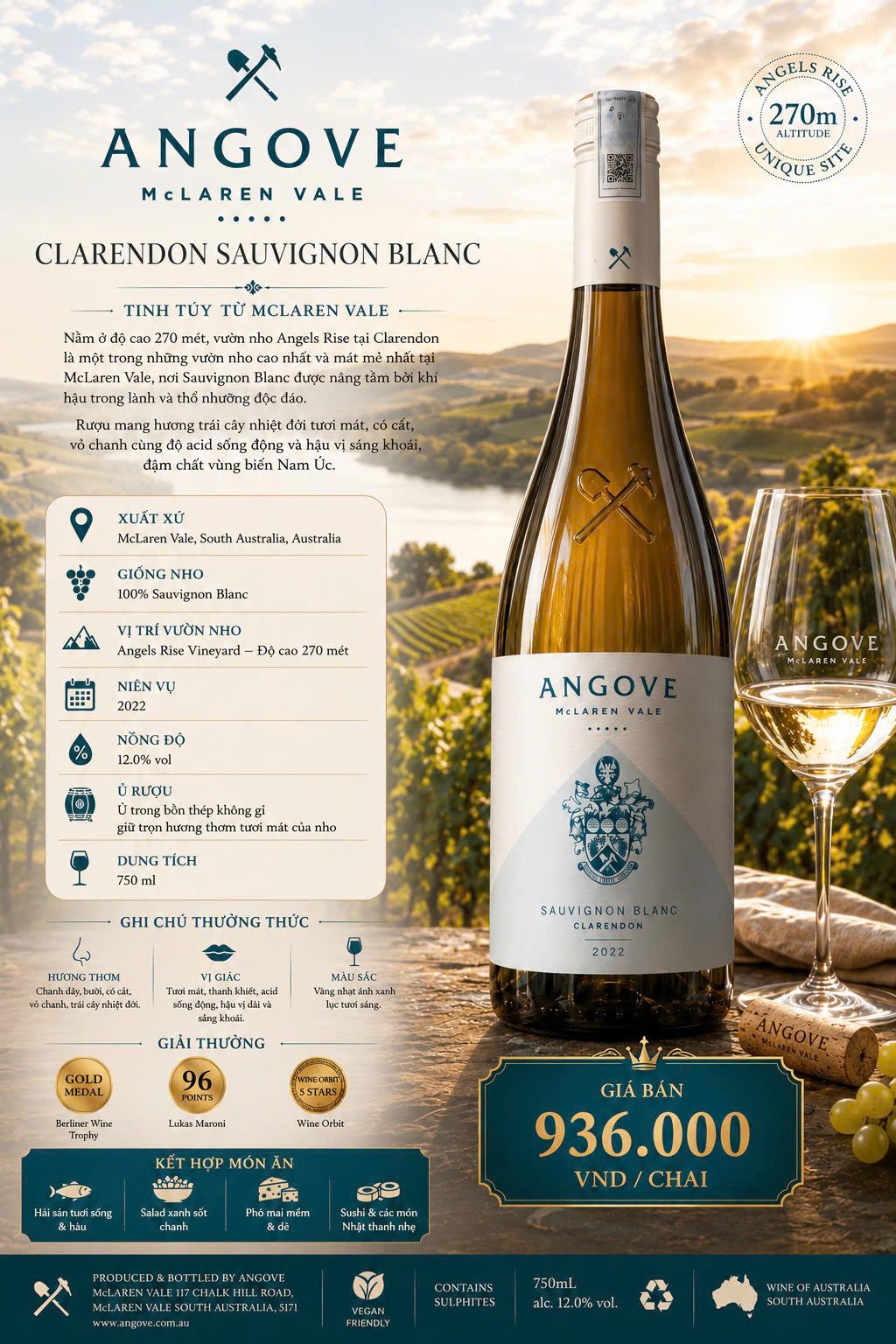 Angove McLaren Vale Clarendon Sauvignon Blanc 2022