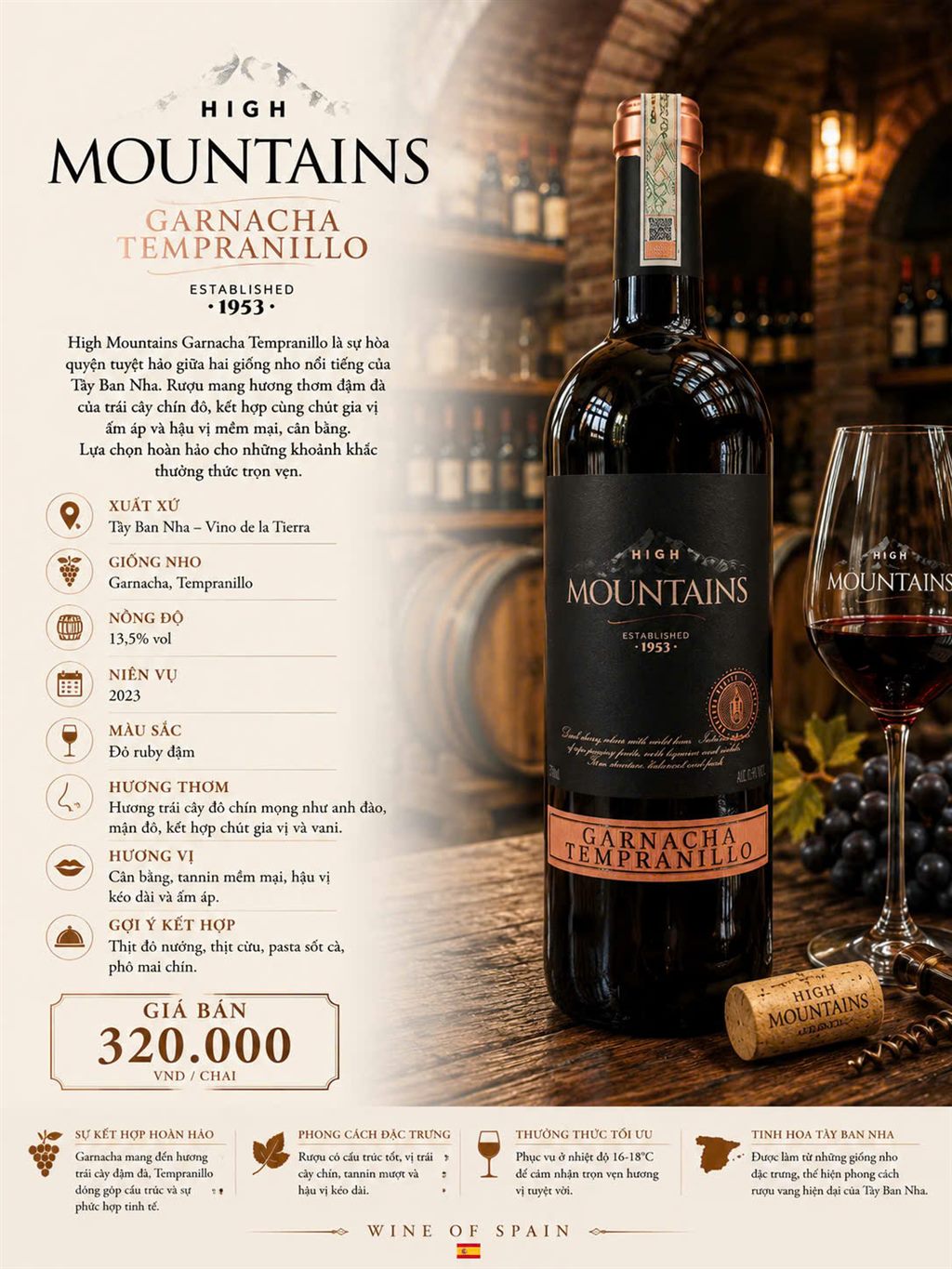 High Mountains Garnacha Tempranillo 2023