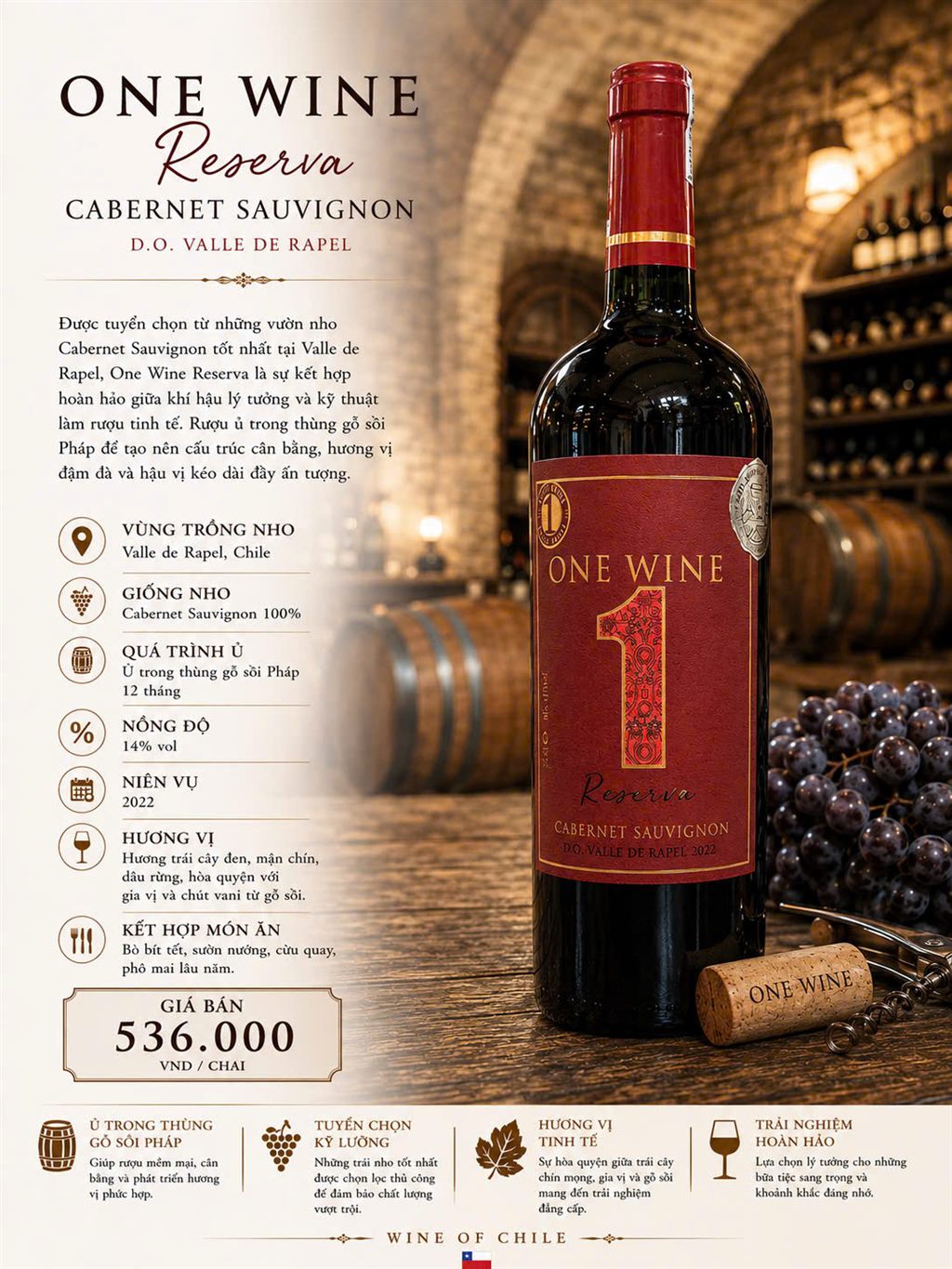One Wine Reserva Cabernet Sauvignon 2022