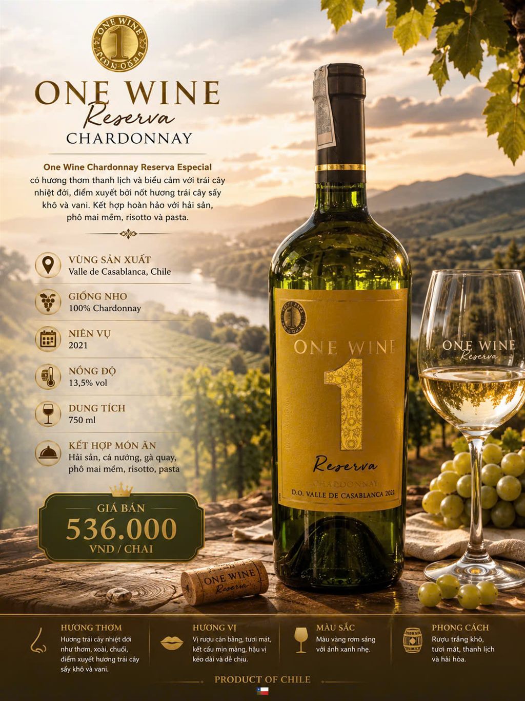 One Wine Reserva Chardonnay 2021