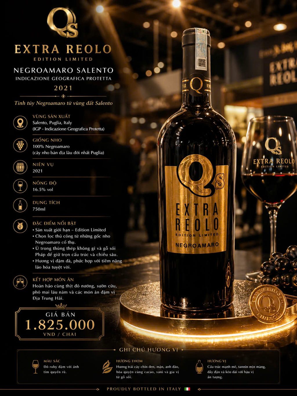 QS Extra Reolo Edition Limited Negroamaro Salento 2021