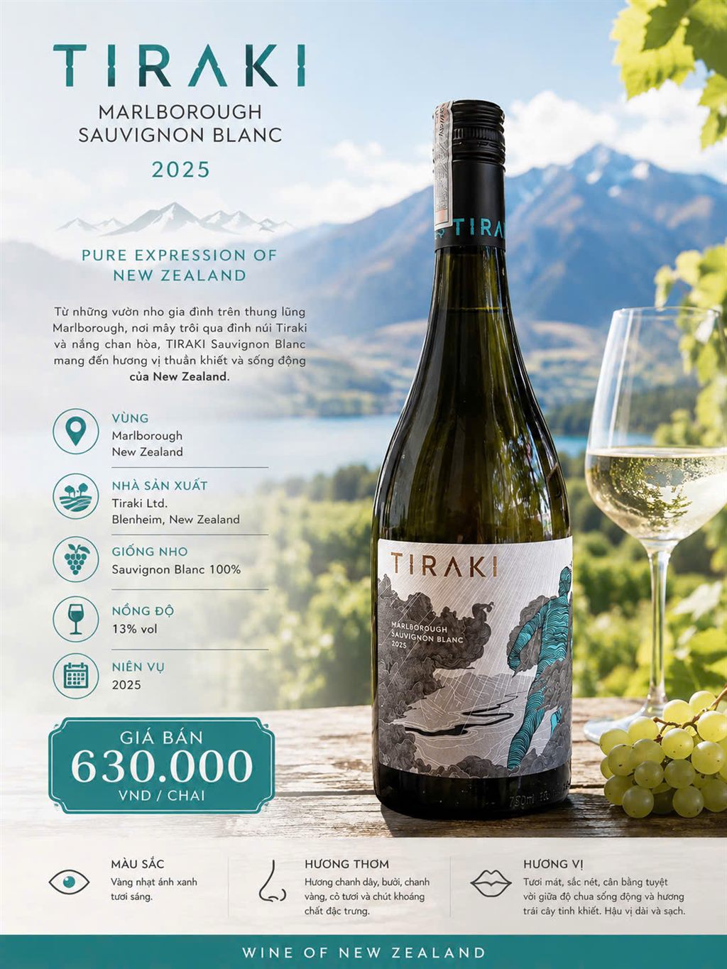 Tiraki Marlborough Sauvignon Blanc 2025
