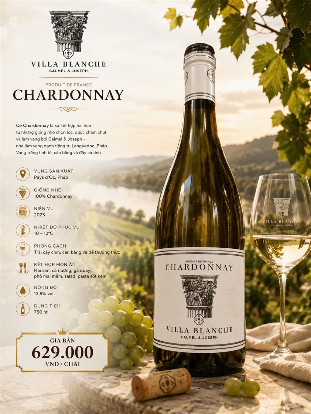 Villa Blanche Calmel & Joseph Chardonnay 2023